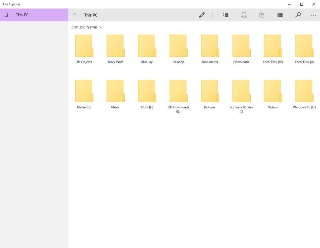 Toegang tot uwp file explorer windows 10 - geopend