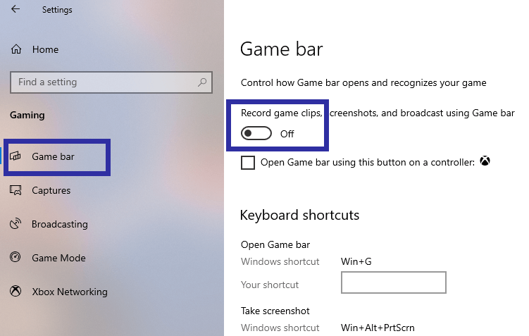 Windows 10でゲームdvrとゲームバーを完全に無効にする方法