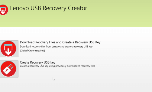 Lenovo Recovery USB Sürücü Adım 02