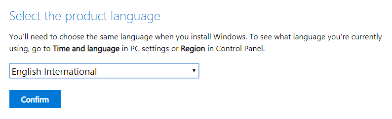 Válassza a Windows 10 iso nyelvet