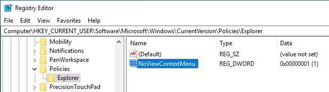 Windows 10 nemůže pravým tlačítkem myši na ploše 07