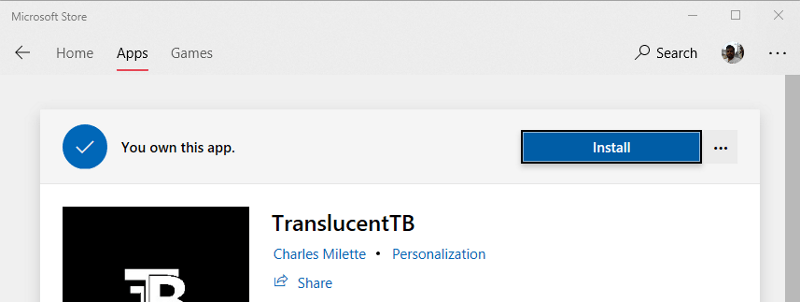 Прозрачная панель задач установить приложение translucenttb